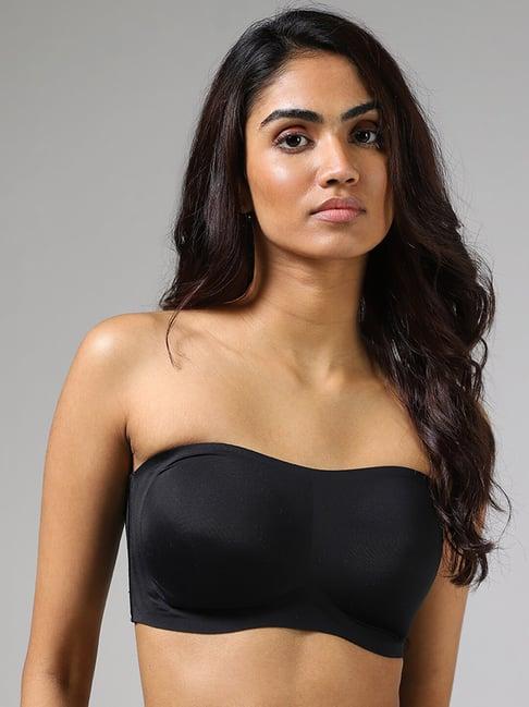 wunderlove by westside strapless black bra