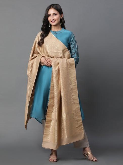 aurelia golden woven pattern dupatta