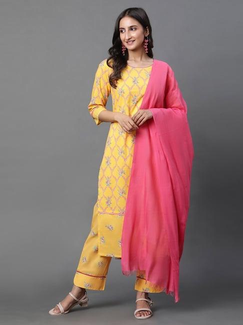 aurelia pink woven pattern dupatta