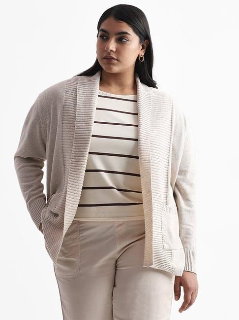 gia by westside beige open front shrug