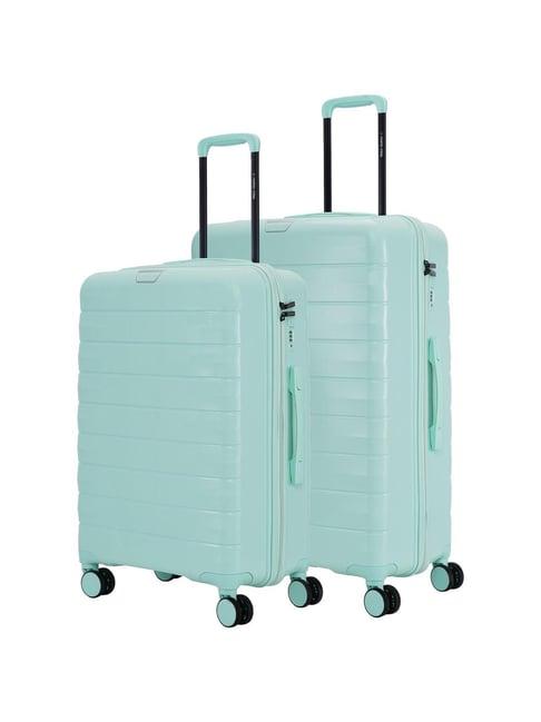 nasher miles vienna hard-sided luggage set of 2 cool mint trolley bag (65 & 75 cm)