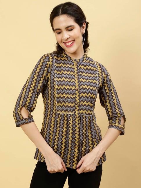 jaipur kurti grey printed top