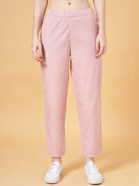 honey by pantaloons pink cotton pants