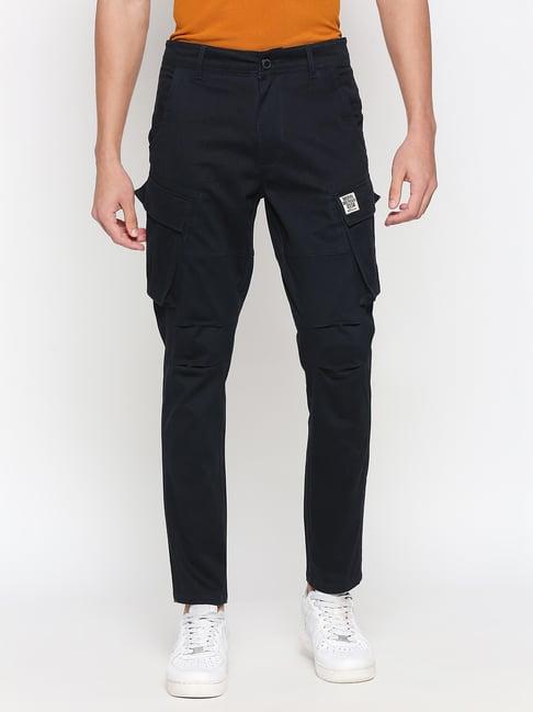 being human blue slim fit cargos