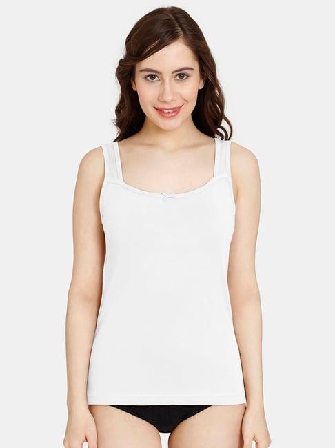 rosaline by zivame white cotton camisole