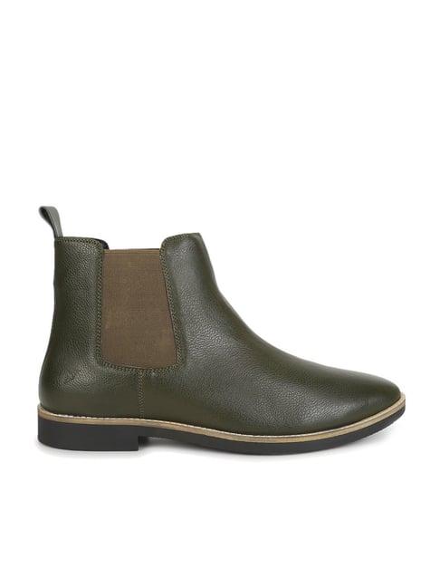 yoho men's olive chelsea boots