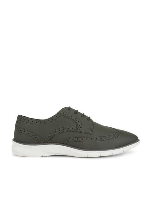 yoho men's olive brogue shoes