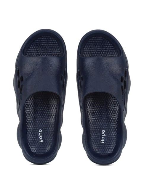 yoho men's dolphy mystery blue slides