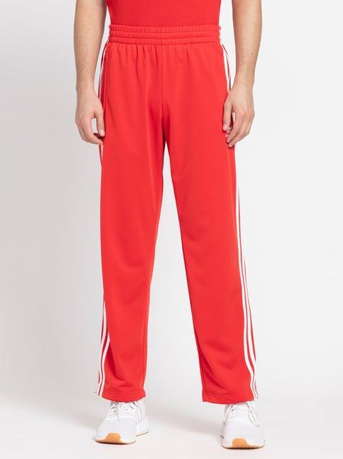 adidas originals firebird better scarlet regular fit striped trackpants