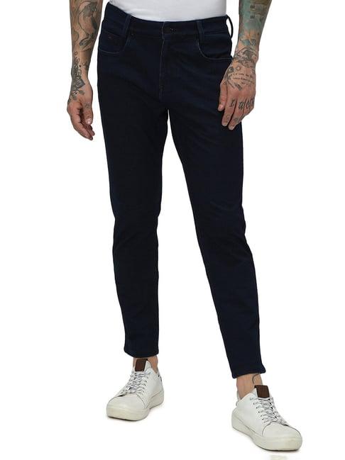 mufti navy slim fit lightly washed jeans