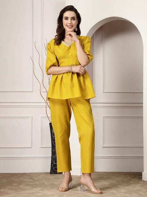 stylum mustard top & pant set