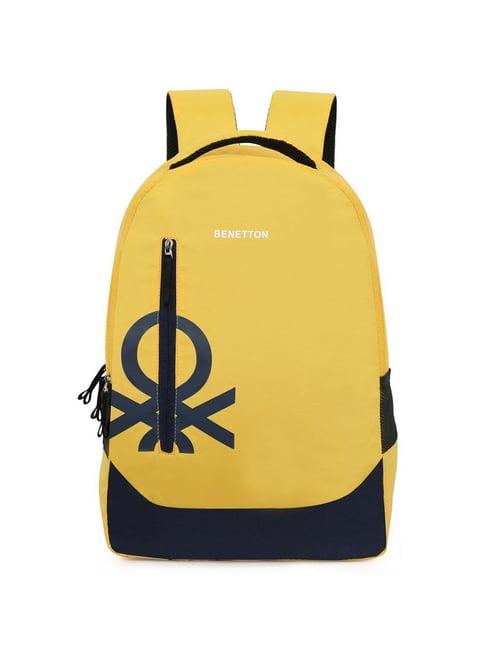 united colors of benetton sable 19 ltrs yellow medium backpack