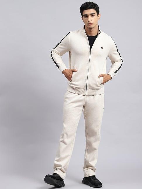 monte carlo cream cotton regular fit tracksuit