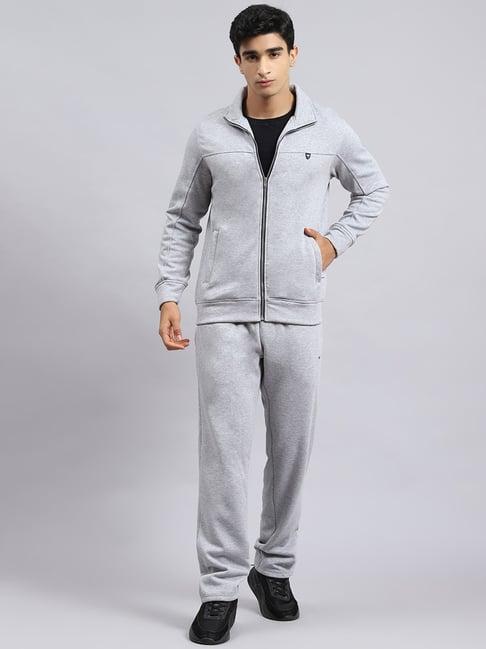 monte carlo grey cotton regular fit tracksuit