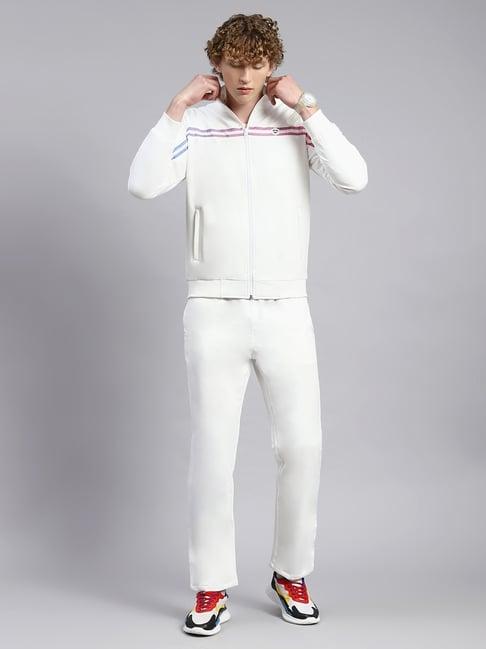 monte carlo white cotton regular fit tracksuit