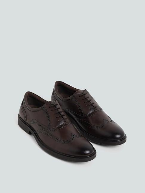 soleplay by westside comfort brogue brown lace up shoes