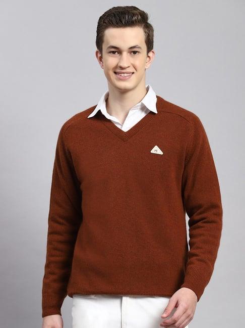 monte carlo mid rust regular fit sweater