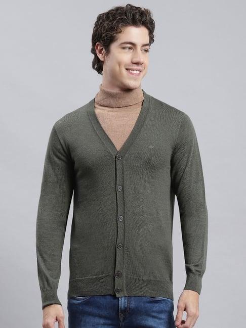 monte carlo green regular fit cardigan