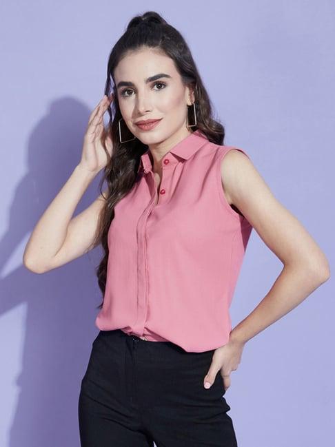 selvia pink regular fit shirt