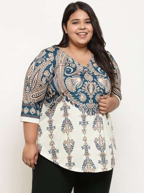 amydus cream printed top