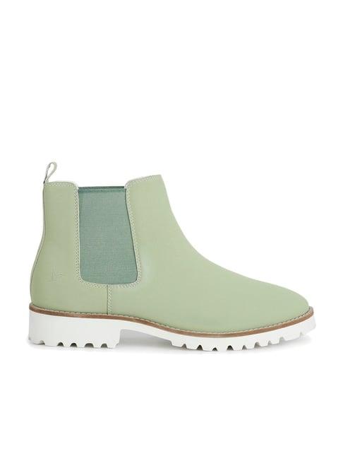 yoho women's mint green chelsea boots