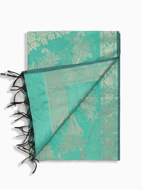 utsa by westside mint green zari jacquard dupatta