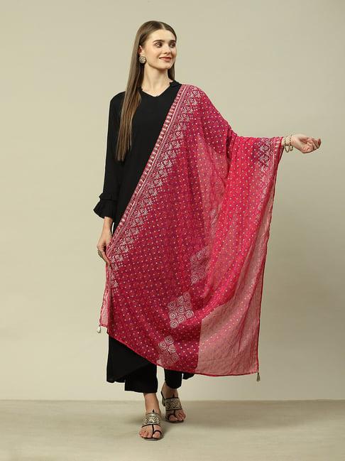 rangriti purple printed dupatta