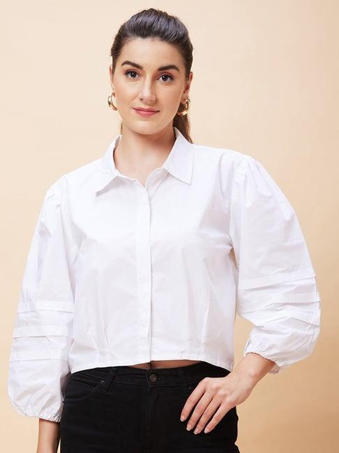 globus white shirt style top