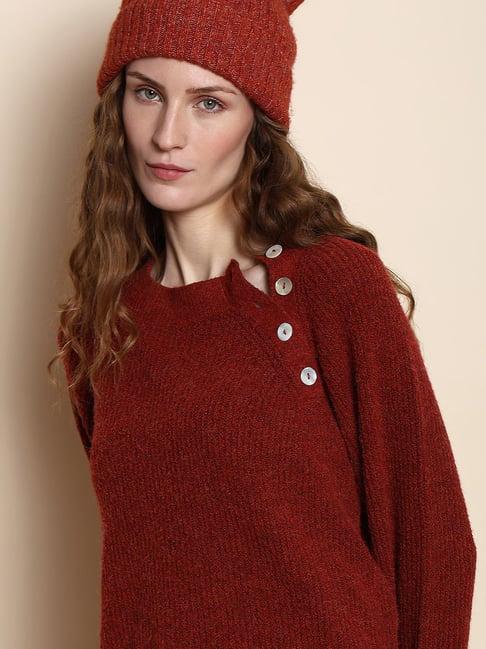 vero moda red regular fit pullover