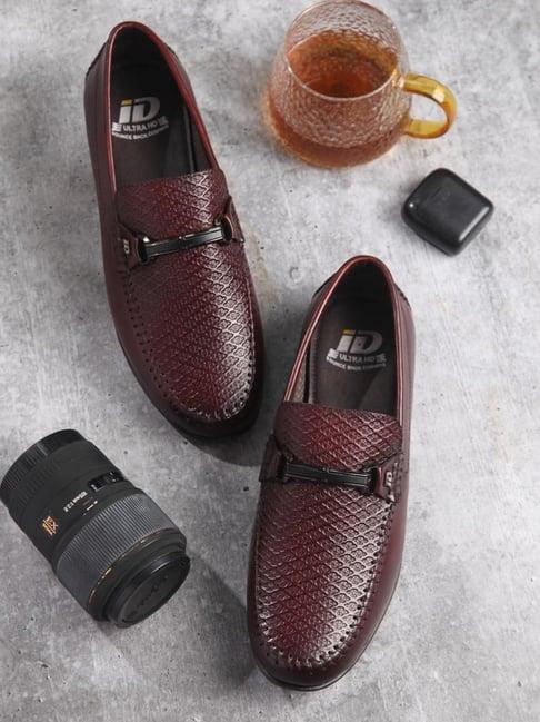 id men's wine casual loafers