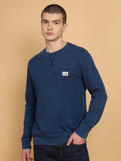 wrangler indigo regular fit sweatshirt