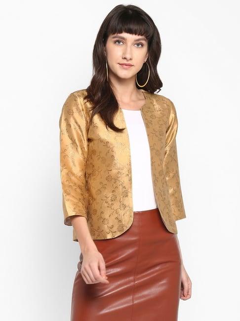 hangup golden jacquard pattern shrug