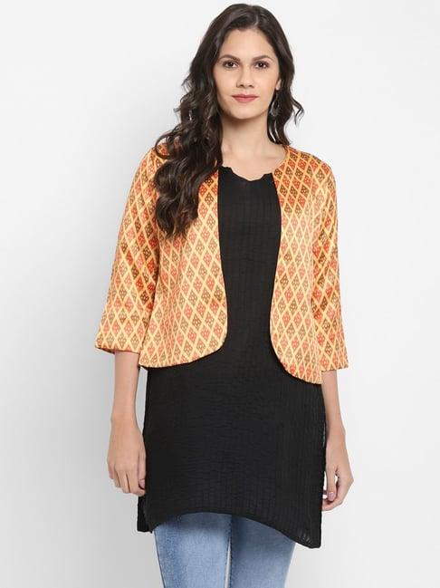 hangup yellow printed shrug