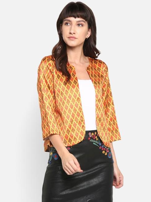 hangup yellow printed shrug