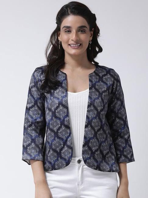 hangup blue printed shrug