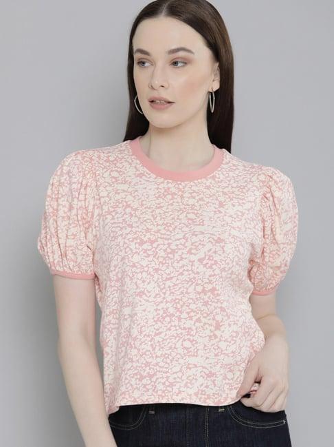 levi's pink printed top