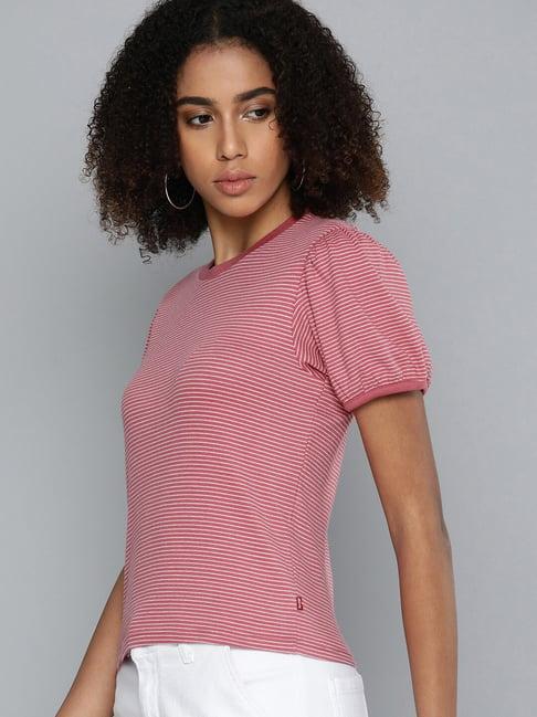 levi's pink striped top