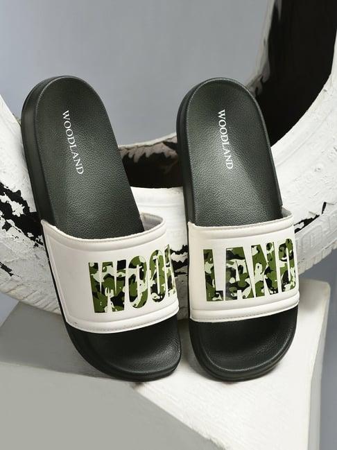 woodland men's olive slides