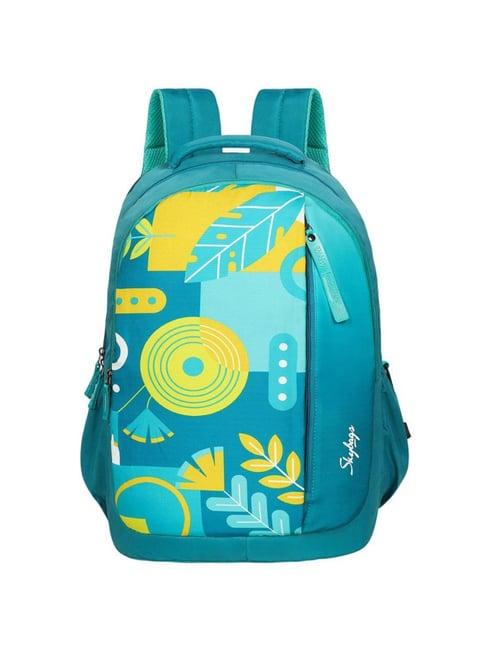 skybags new neon 30 ltrs teal medium backpack