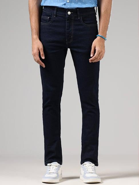 wes casuals by westside navy slim fit mid rise denim jeans