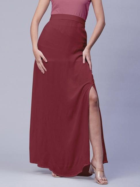 moomaya magenta maxi skirt