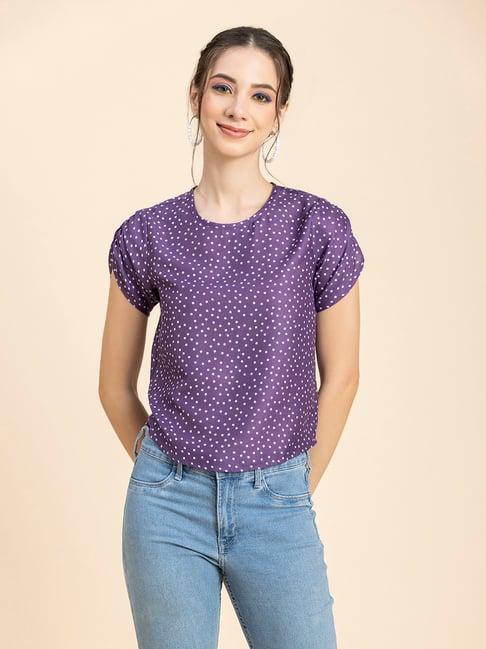 moomaya purple printed top