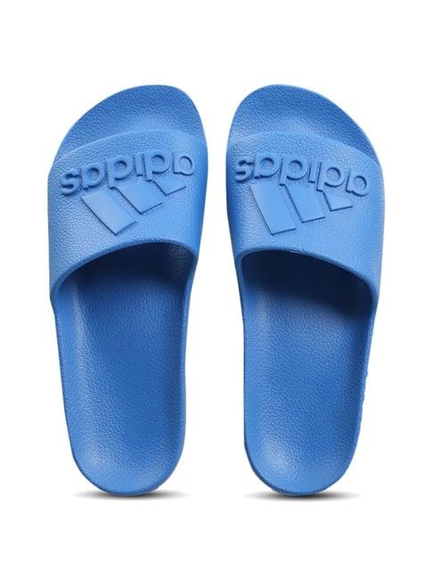 adidas men's adilette blue slides