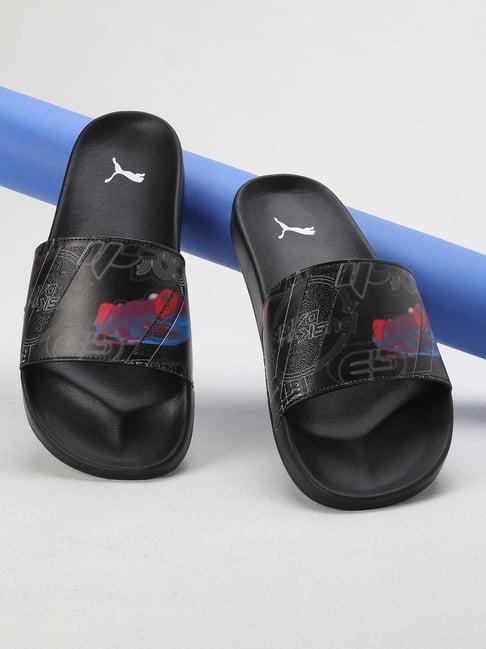 puma men's bmw motorsport leadcat 2.0 graphic black slides