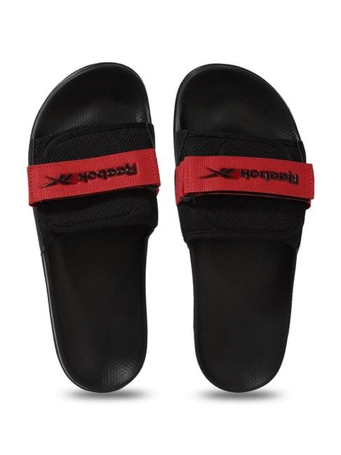 reebok men's adapt black slides