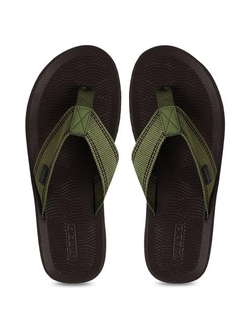 aldo men's khaki flip flops