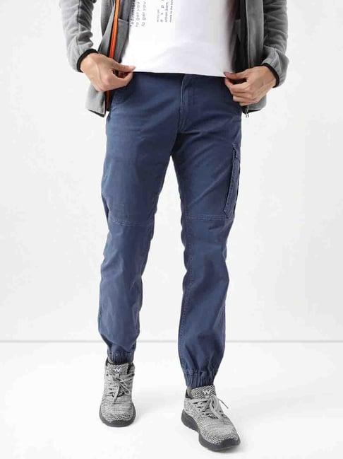 wildcraft blue regular fit cargos