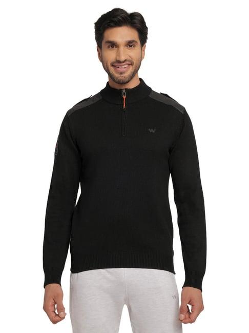 wildcraft black regular fit sweater