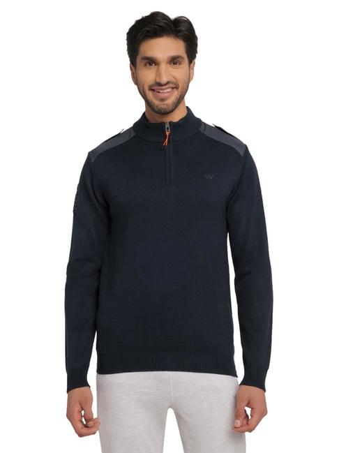 wildcraft dark blue regular fit sweater