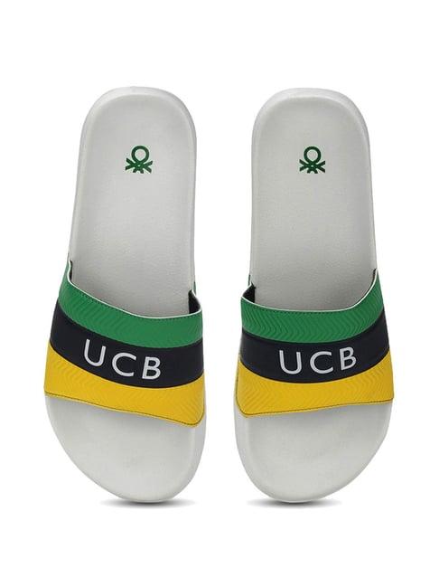 united colors of benetton men's multi slides